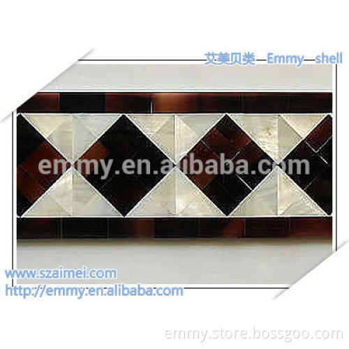 nature mixed sea shell mosaic tile wall waistline/belt line